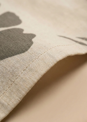 Ivory Grey Floral Pure Cotton Cambric Straight Kurti for Women