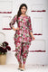 Magenta Flower Color Dhoti Kurta Set for Women