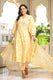 Flower Print V-Neck Kurta Set for Women with Dupatta