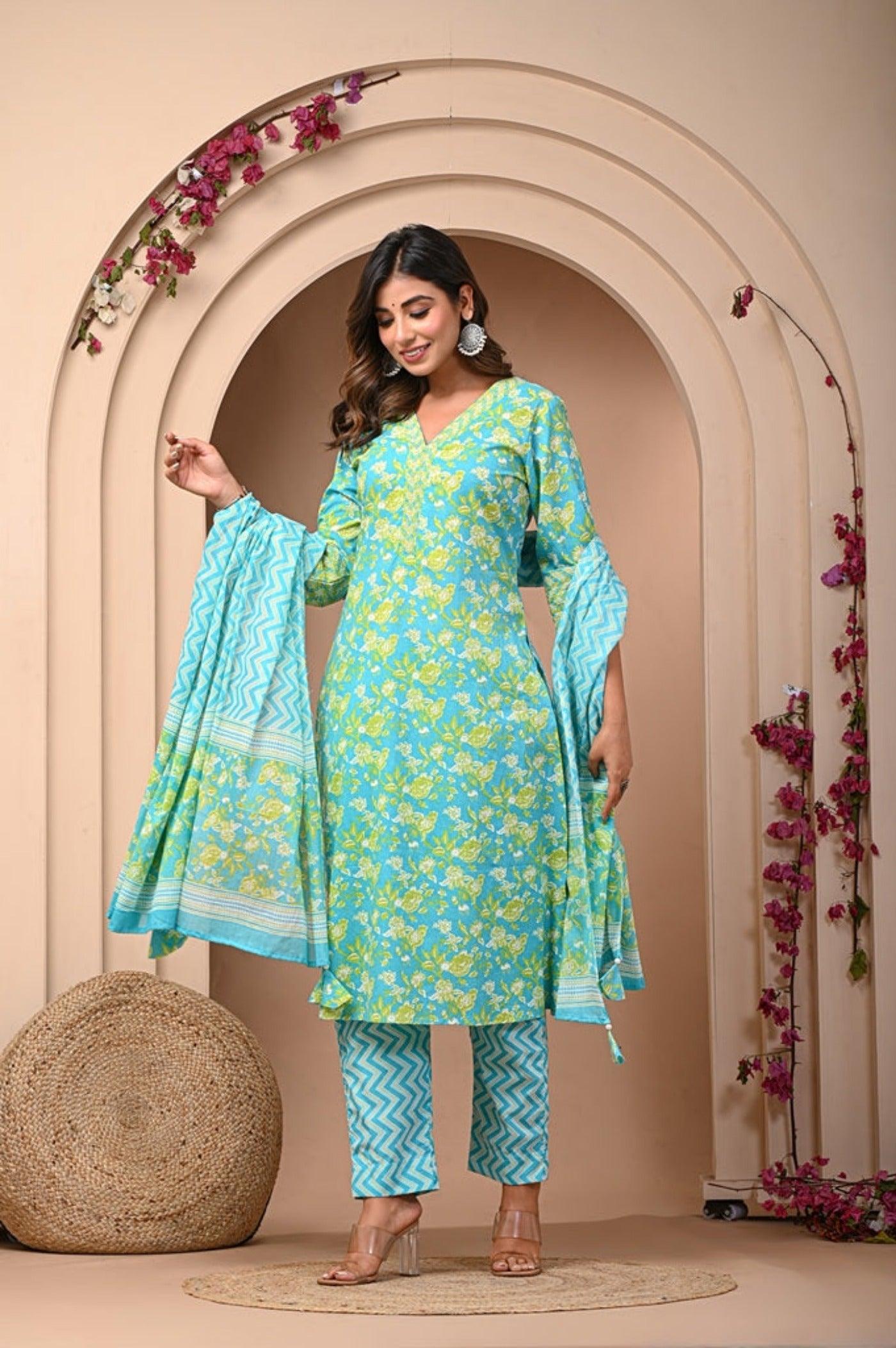 Straight Kurta Set for Women with Dupatta - Stylish Ethnic Wear