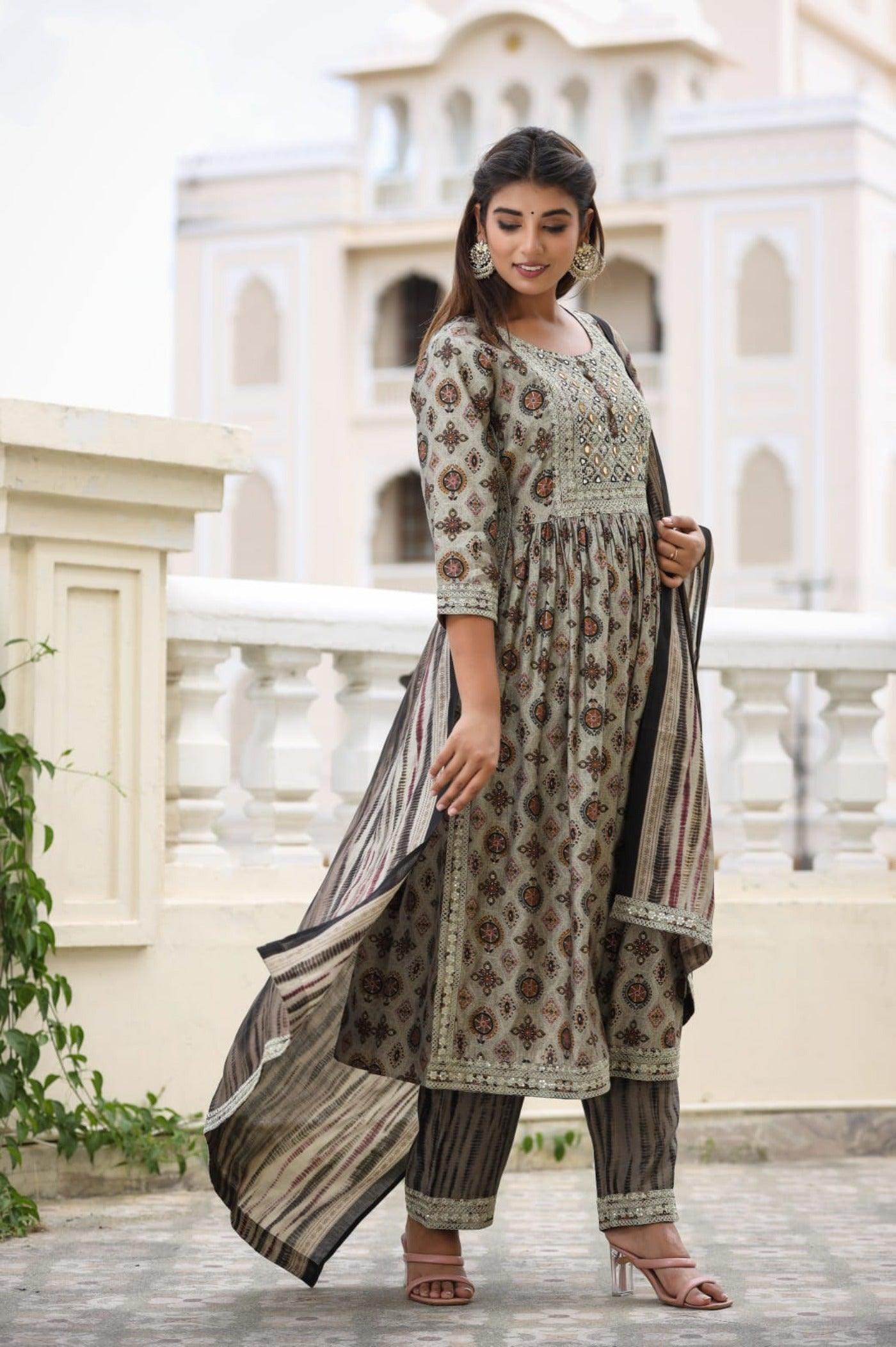 Kurta Set for Women with Dupatta - Elegant Ethnic Wear