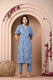 Rayon Elegant Blue Printed Kurta Set for Women