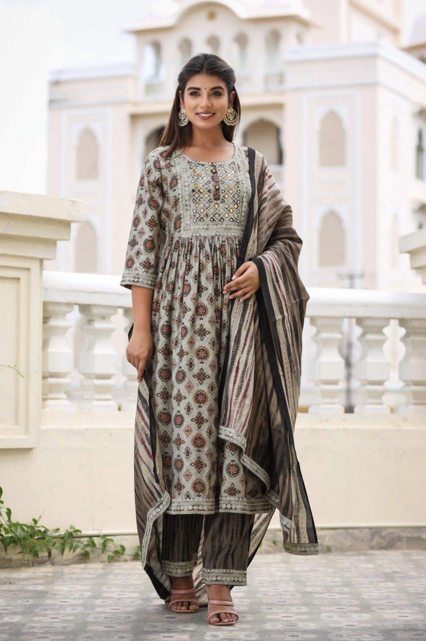 Kurta Set for Women with Dupatta - Elegant Ethnic Wear