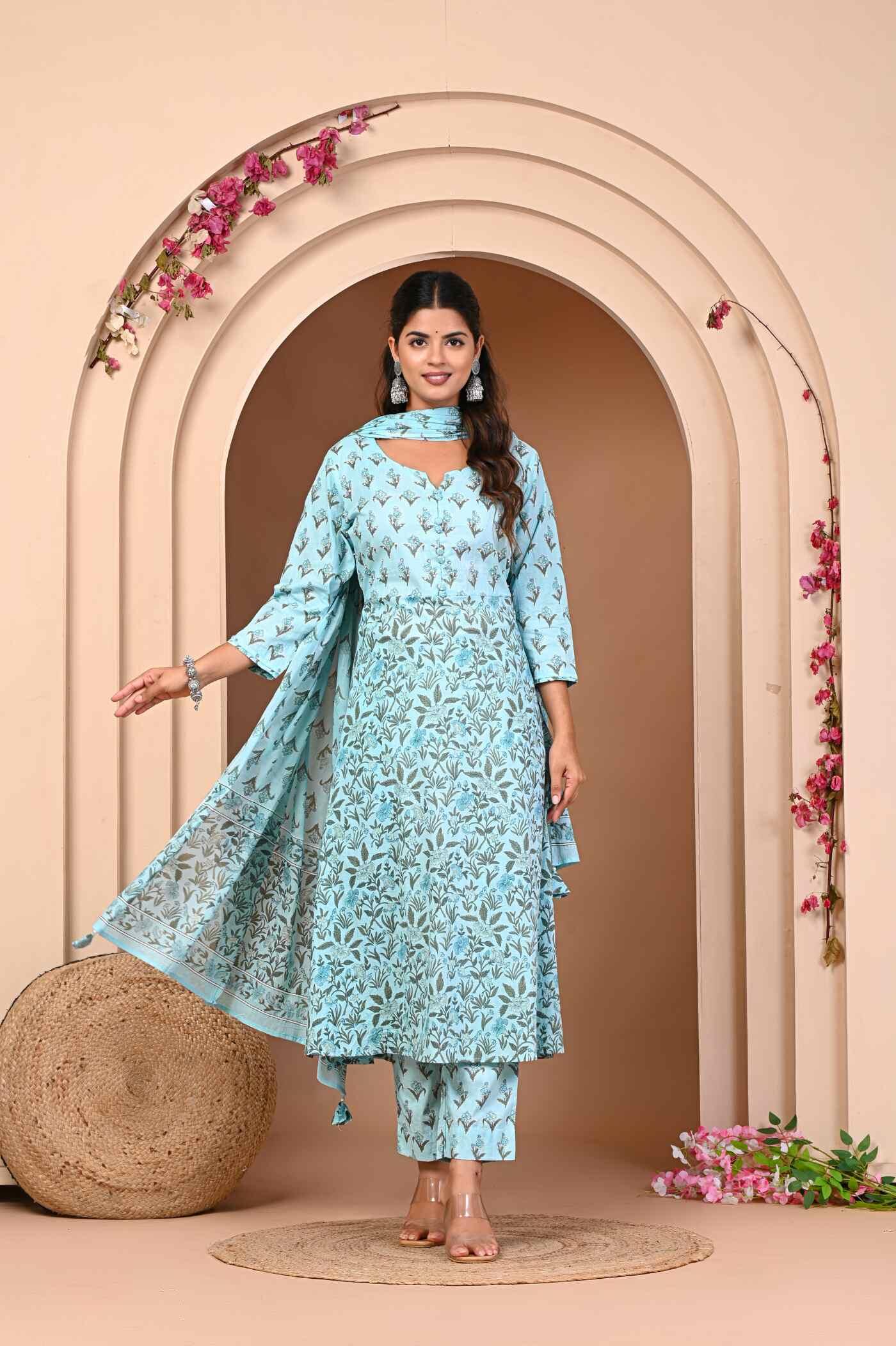 Kurta Set for Women with Dupatta - Elegant Ethnic Wear