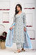 Yellow Flower Print V-Neck Kurta Set for Women with Dupatta