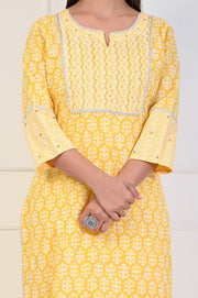 Trending Yellow Kurta Set for Women with Dupatta - Aaronee