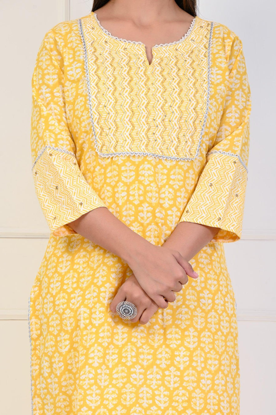 Trending Yellow Kurta Set for Women with Dupatta - Aaronee