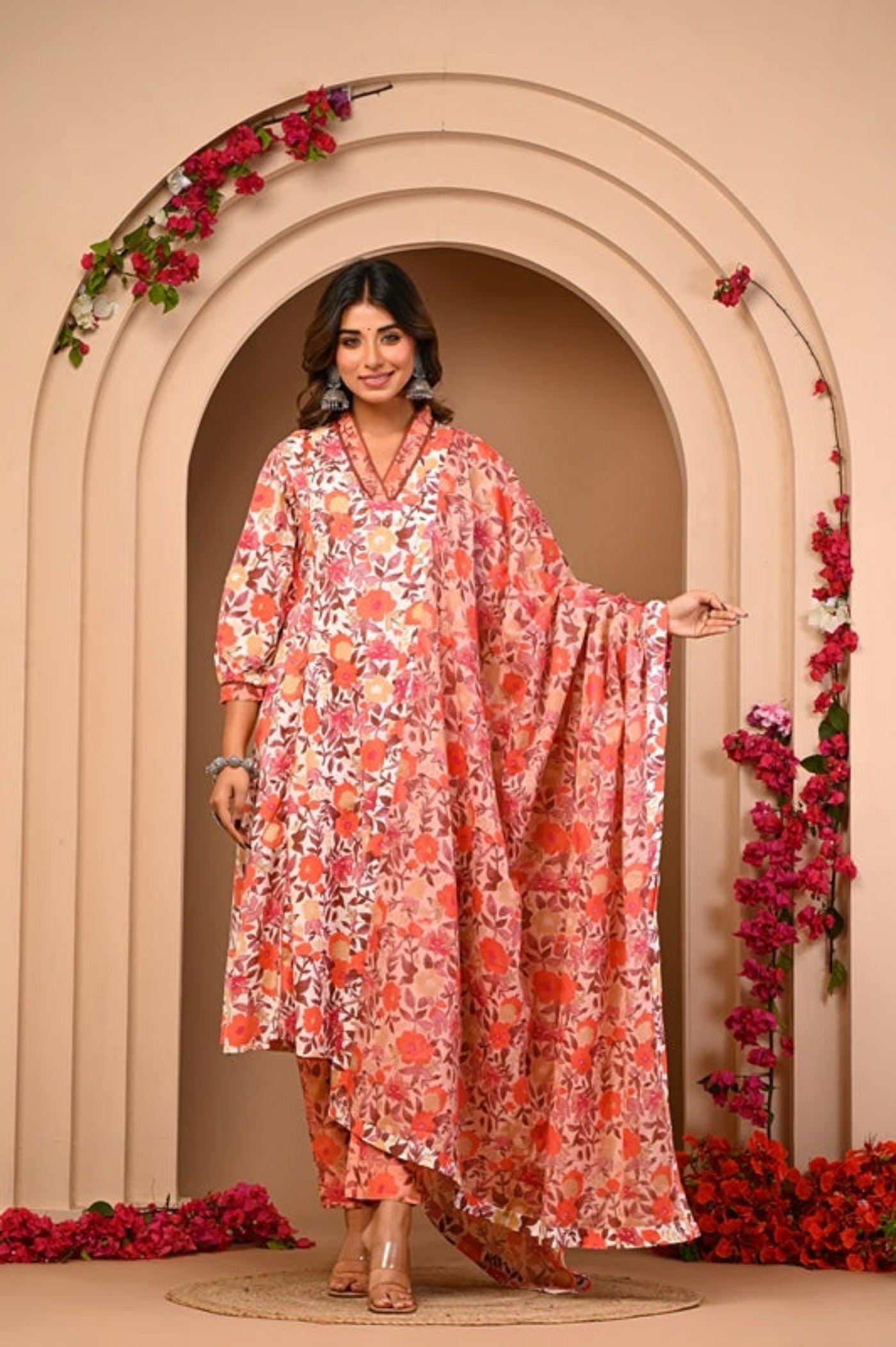 Kurta Set for Women with Dupatta - Elegant Ethnic Wear