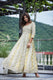 Yellow Floral Long Dress for Women with Dupatta