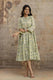 Green Delight Trendy Midi Dress for Women - LUXE BLOOM Collection
