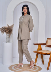 Mustard Short Kurti and Pant Set for Women – Aaronee

