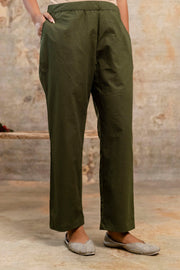 Olive Green Pant for Women by Aaronee