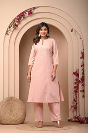 Elegant Peach Kurta Set - Stylish & Comfortable