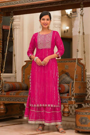 Elegant Pink Charm Sharara Set with Dupatta for Women