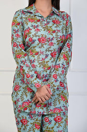 Flower Print Dhoti Kurta Set - Stylish Ethnic Wear for Women