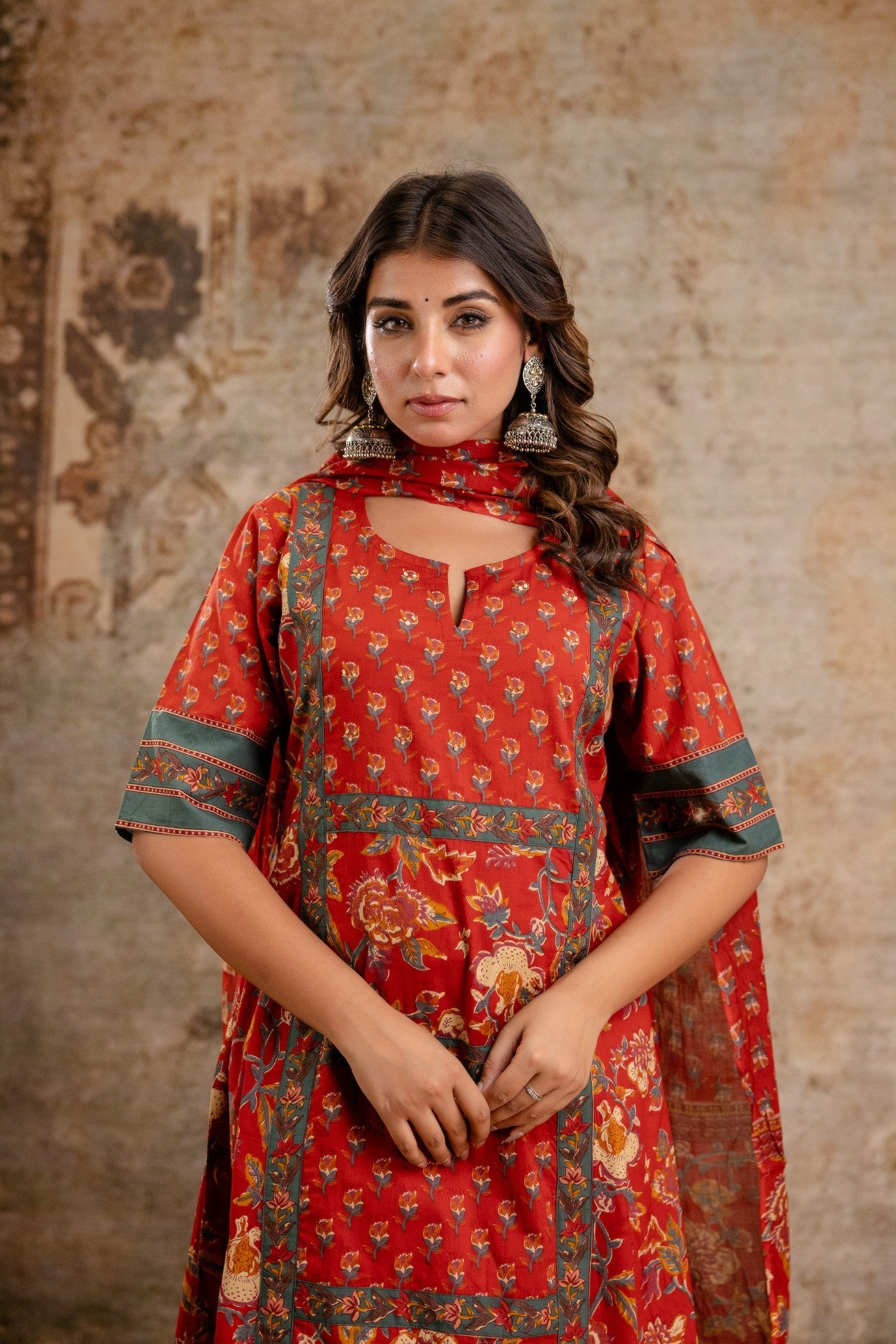 Aaronee women's pure cotton dupatta set
