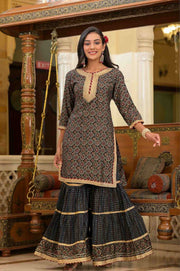 Traditional Sharara Set for Women with Dupatta - Elegant Ethnic Wear