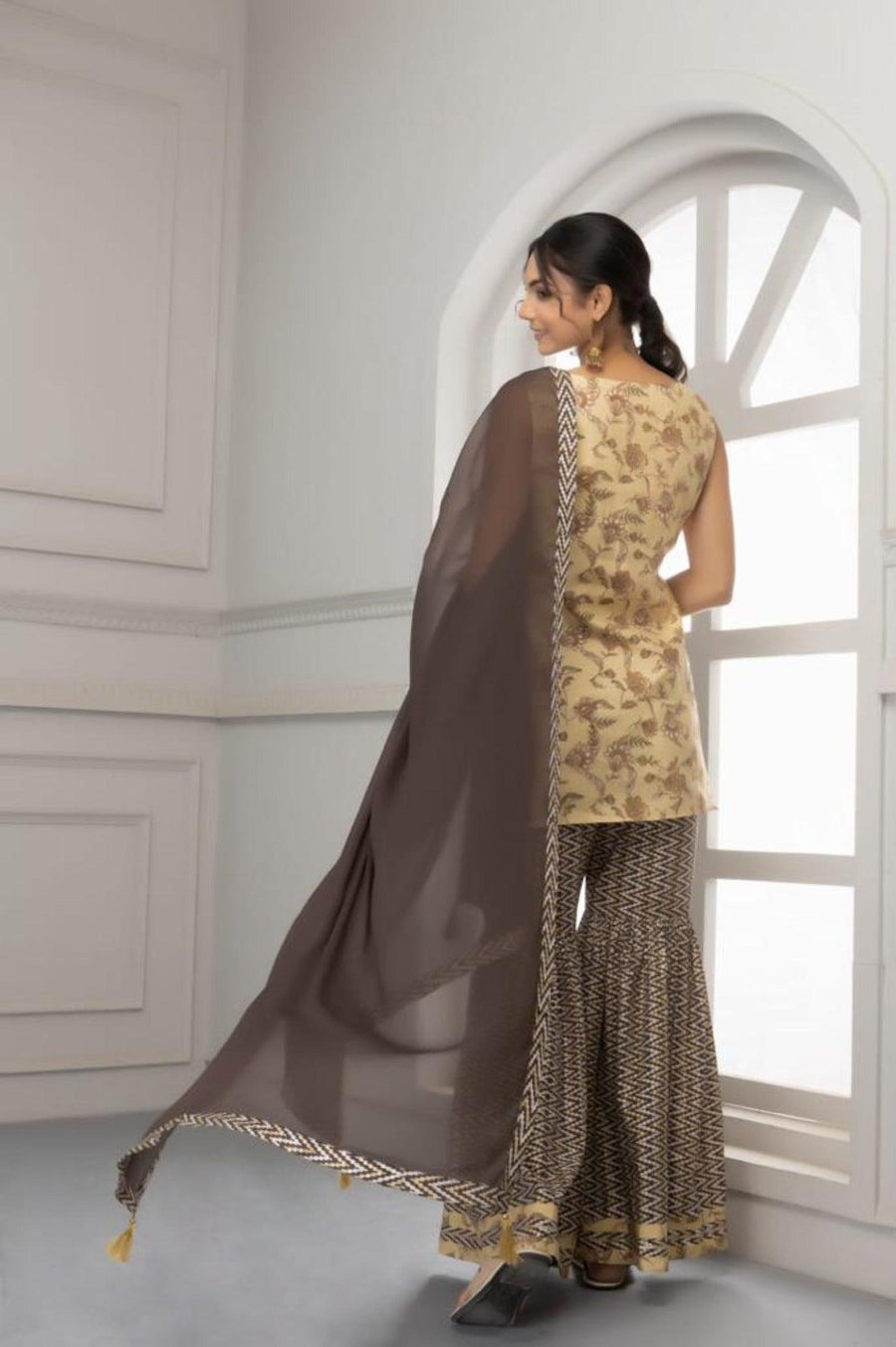 Elegant Sharara Set with Dupatta - Ethnic Wear for Women