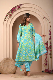 Discover Aaronee's Straight Kurta Pant & Dupatta Set