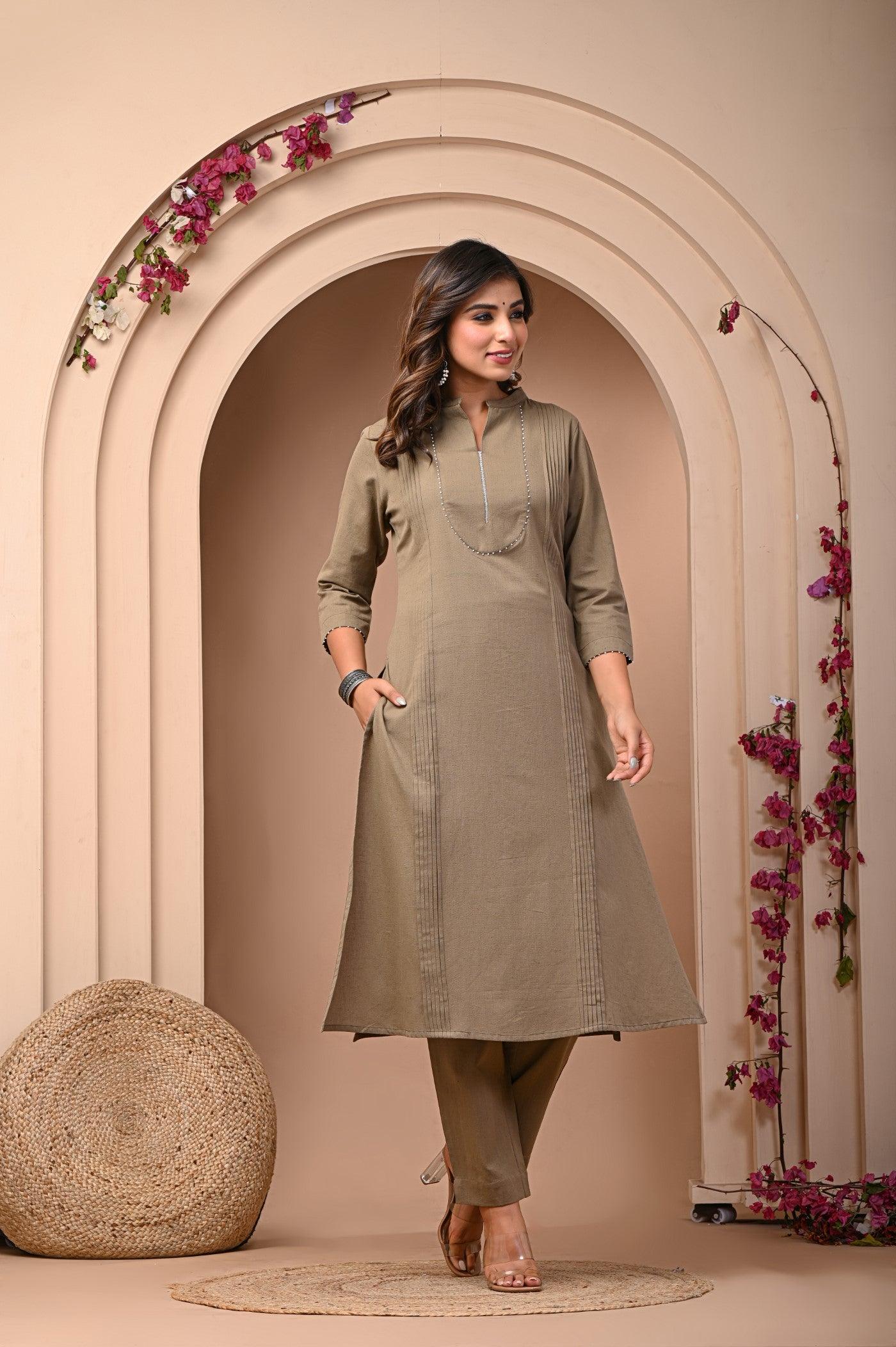 Elegant Brown Kurta Set - Stylish & Comfortable