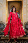 Stunning Rani Pink Anarkali Set with Dupatta 