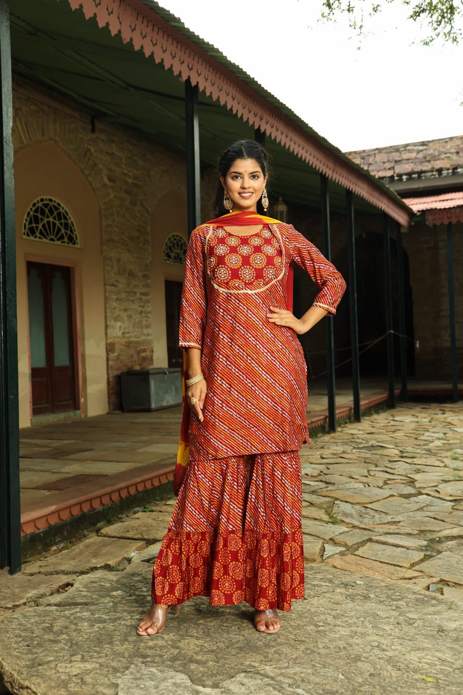 Printed Latest Trends Sharara with Dupatta Sets