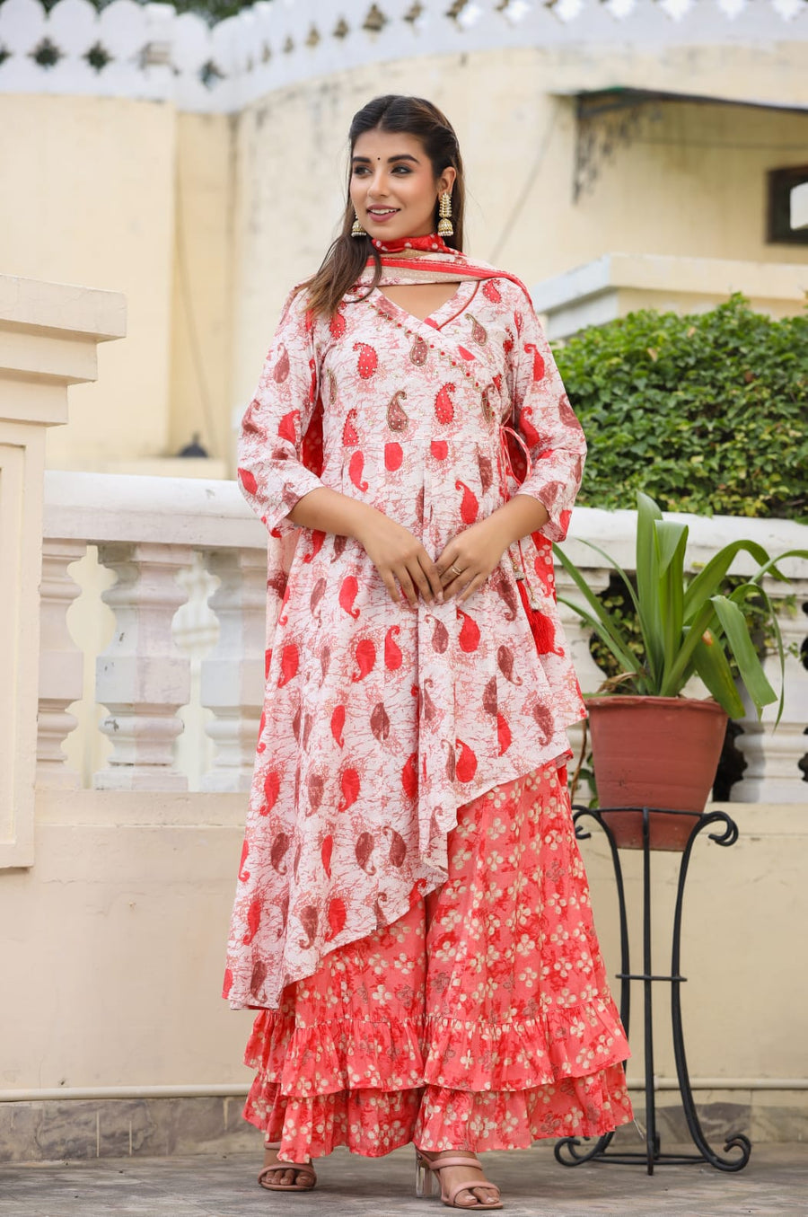 Step With Aaronee's Printed Latest Trends Anarkali Dupatta Sets