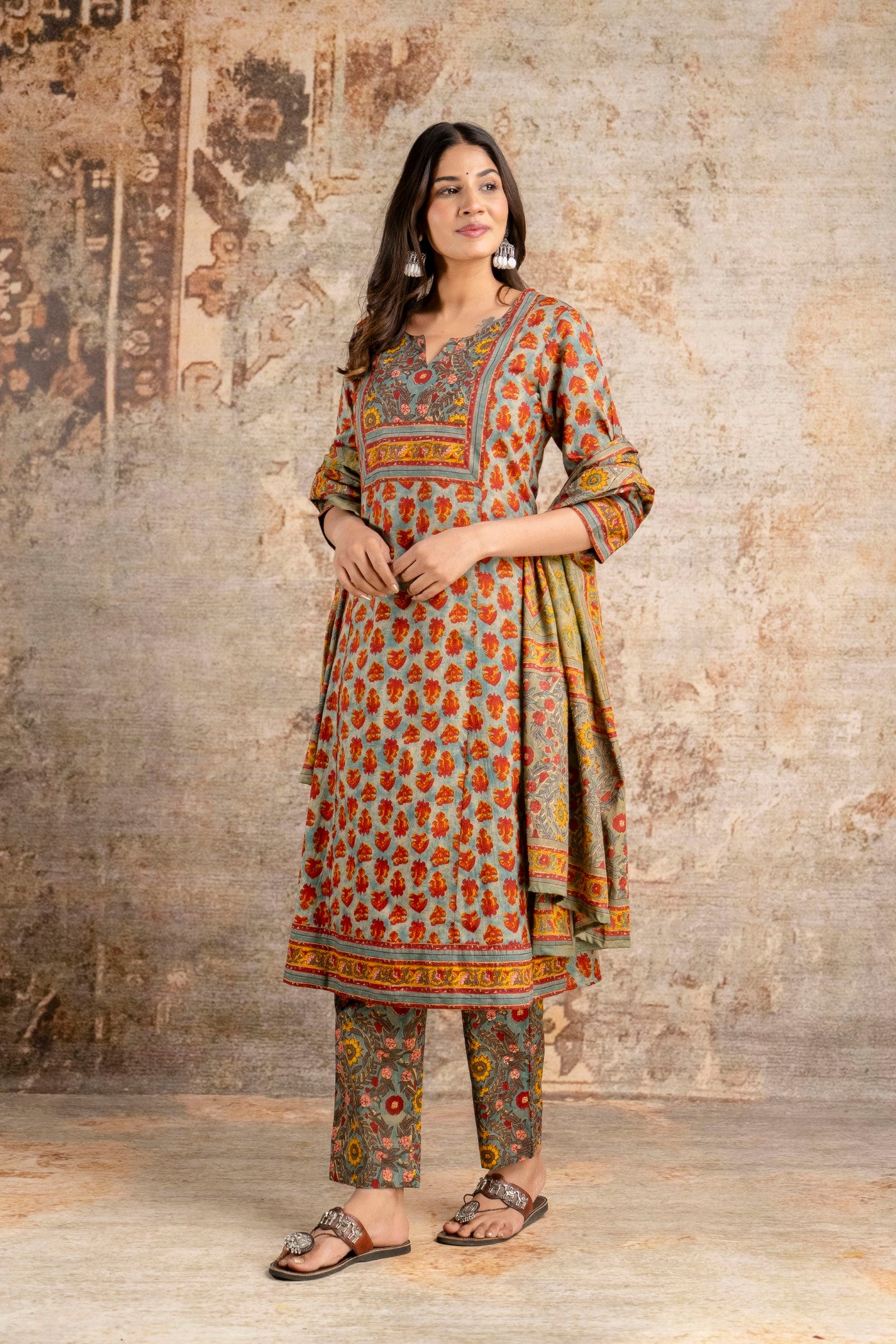Woman in Aaronee traditional cotton suit