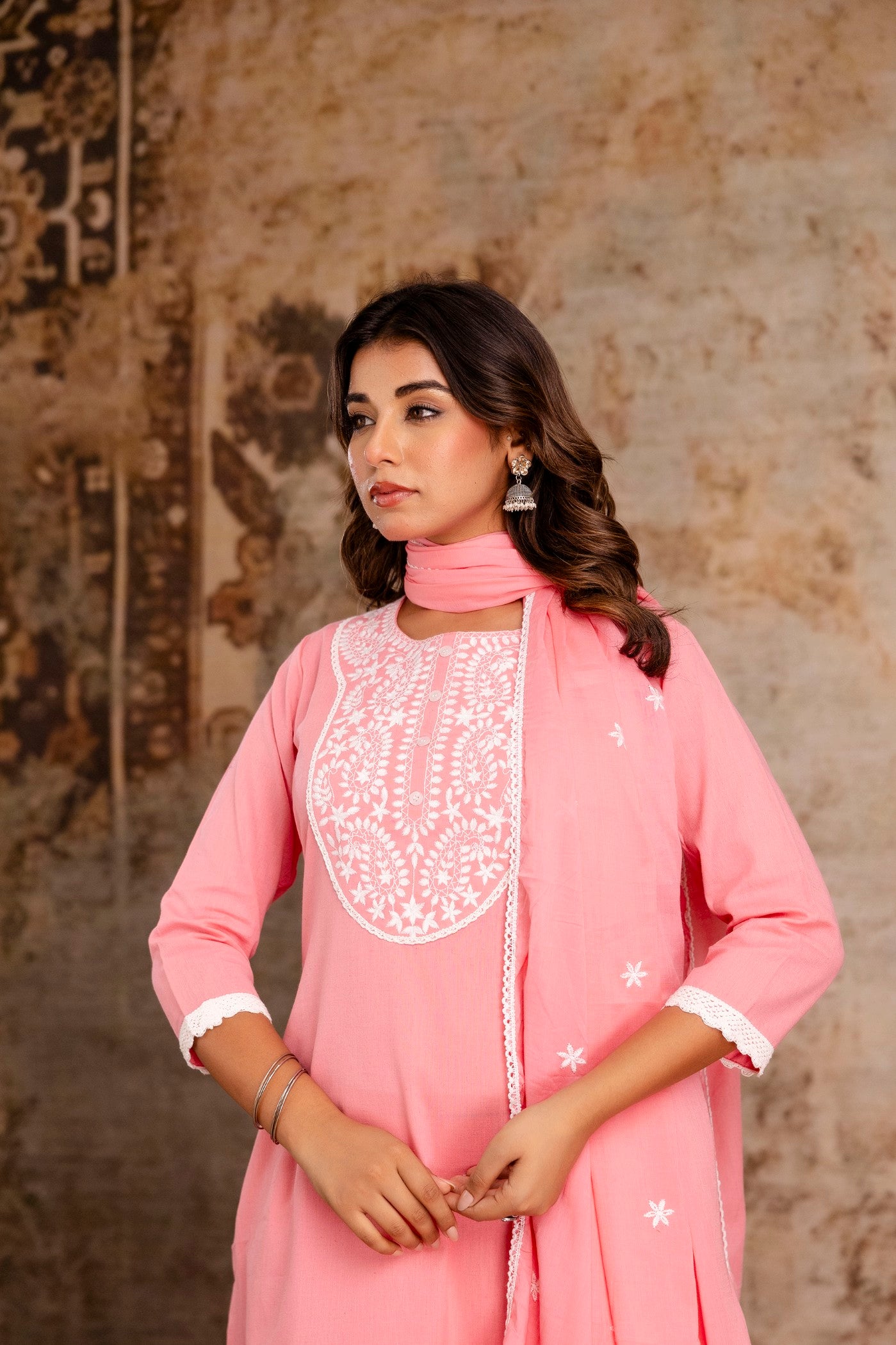 Women’s ethnic cotton dupatta set