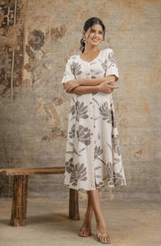 Stylish Cotton Flex Floral Middy Dress for Women – Aaronee Ethnic Wear