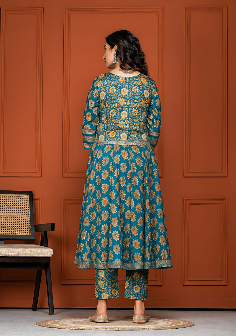Firozi Printed Dupatta Set: A Mesmerizing Blend of Elegance and Comfort